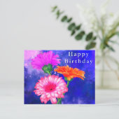Postale Carte d'anniversaire Gerbera Daisy (Debout devant)