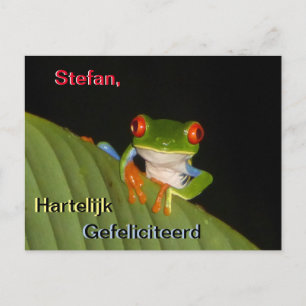 Postale Carte d'anniversaire grenouille nocturne voyante a