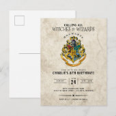 Postale Carte d'anniversaire Harry Potter Blason de Poudla (Devant / Derrière)