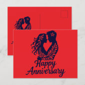 Postale Carte d'anniversaire heureuse de coupe (Devant / Derrière)