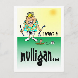 Postale Carte d'anniversaire humoristique de golf