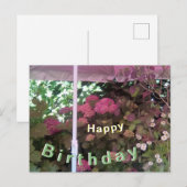 Postale Carte d'anniversaire Hydrangea sous Parasol (Devant / Derrière)