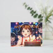 Postale Carte d'anniversaire joyeux (Debout devant)