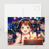 Postale Carte d'anniversaire joyeux (Devant / Derrière)