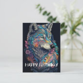 Postale Carte d'anniversaire Joyeux Anniversaire Illustrat (Debout devant)