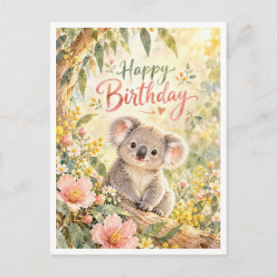 Postale Carte d'anniversaire joyeux Koala