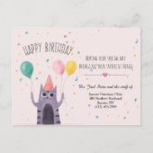Postale Carte d'anniversaire Kitty (Devant)