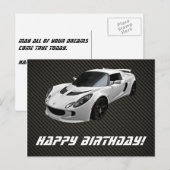 Postale Carte d'anniversaire Lotus Exige S personnalisable (Devant / Derrière)