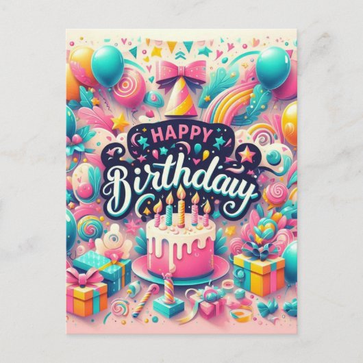 Postale Carte d'anniversaire magnifique (Devant)
