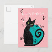 Postale Carte d'anniversaire moderne du milieu du siècle r (Devant / Derrière)