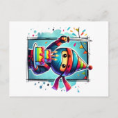 Postale Carte d'anniversaire Ninja (Devant)