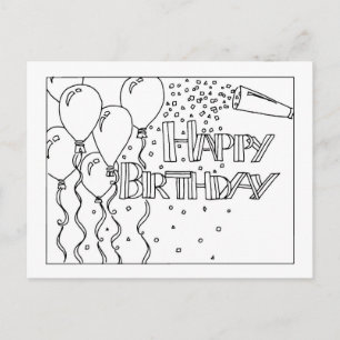 Postale Carte d'anniversaire noir et blanc