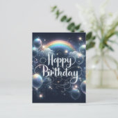 Postale Carte d'anniversaire noire magnifique (Debout devant)