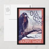 Postale Carte d'anniversaire Old Crow (Devant / Derrière)
