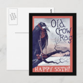 Postale Carte d'anniversaire Old Crow (Devant / Derrière)