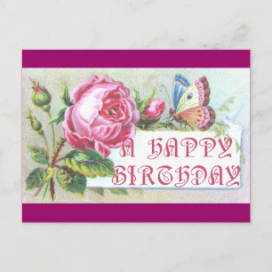 Postale Carte d'anniversaire papillon
