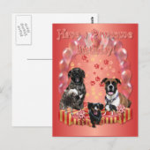 Postale Carte d'anniversaire Pawsome (Devant / Derrière)