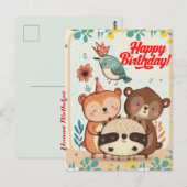 Postale Carte d'anniversaire personnalisée (Devant / Derrière)