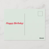 Postale Carte d'anniversaire personnalisée (Dos)
