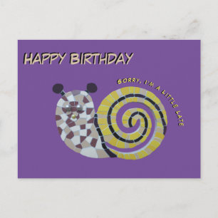 Postale Carte d'anniversaire personnalisée avec une mosaïq