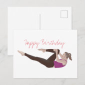 Postale Carte d'anniversaire Pilates (Devant / Derrière)