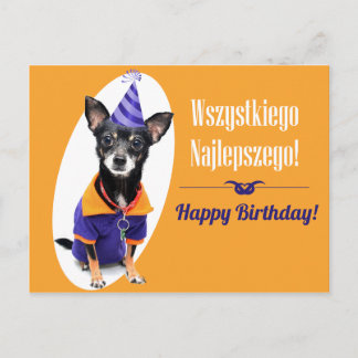 Postale Carte d'anniversaire polonaise