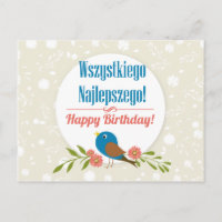 Carte d'anniversaire polonaise