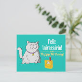 Postale Carte d'anniversaire portugaise (Debout devant)