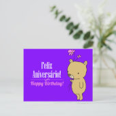Postale Carte d'anniversaire portugaise (Debout devant)
