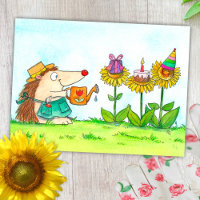 Carte d'anniversaire pour jardinier