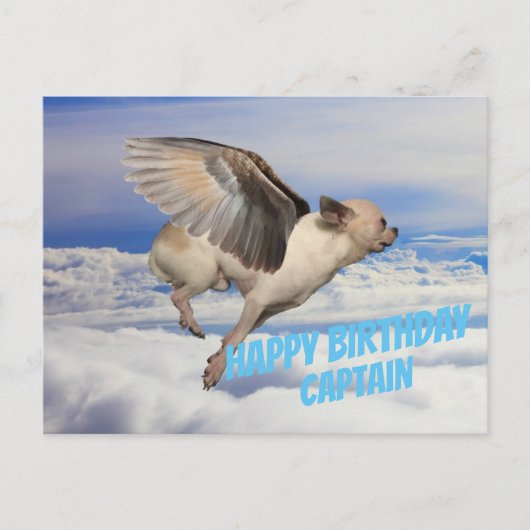 Postale Carte d'Anniversaire pour Pilote d'avion (Devant)