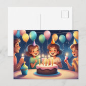 Postale Carte d'anniversaire pour votre bébé fille (Devant / Derrière)