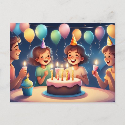Postale Carte d'anniversaire pour votre petite fille (Devant)