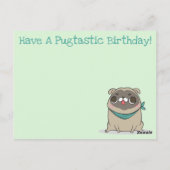 Postale Carte d'anniversaire Pug (Dos)