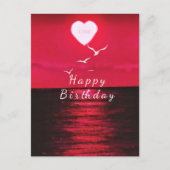Postale Carte d'anniversaire romantique Sea Sunset Love (Devant)