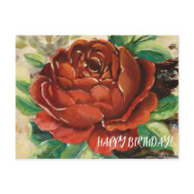 Carte d'anniversaire Rose Joyeux Anniversaire