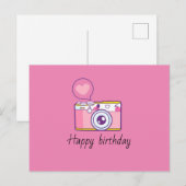 Postale Carte d'anniversaire simple et mignonne (Devant / Derrière)