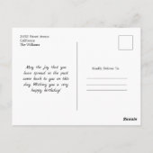 Postale Carte d'anniversaire sirène (Dos)