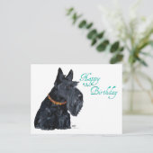 Postale Carte d'anniversaire Terrier Écossais (Debout devant)