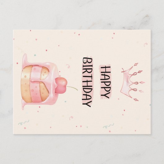 Postale Carte d'anniversaire très heureuse (Devant)