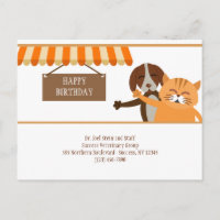 Carte d'anniversaire vétérinaire
