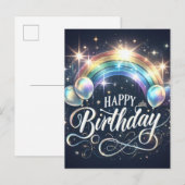 Postale Carte d'anniversaire vibrante (Devant / Derrière)