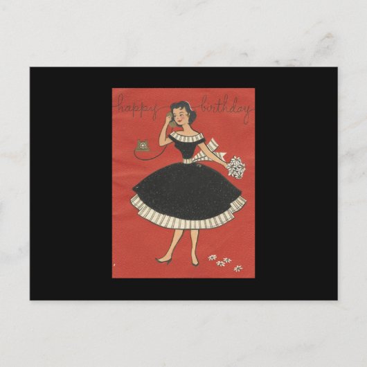 Postale Carte d'anniversaire Vintage (Devant)