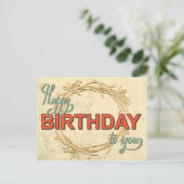 Postale Carte d'anniversaire vintage #5 (Debout devant)