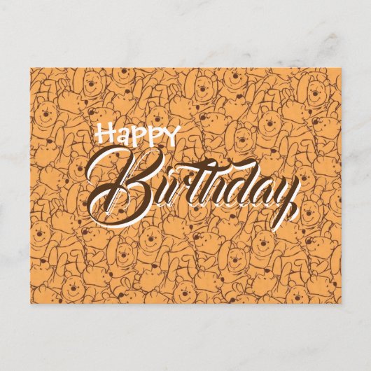 Postale carte d'anniversaire wenny l'ours (Devant)