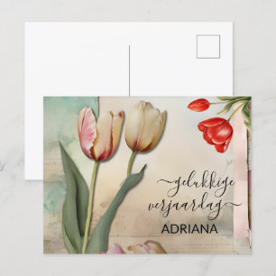 Postale carte d'anniversaire wenskaart voor gelukkige verj