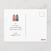 Postale carte d'annonce de changement d'adresse (Dos)