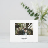 Postale Carte d'annonce de mariage simple et moderne pour (Debout devant)