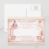 Postale Carte d'appel victorienne millionnaire (Devant / Derrière)