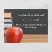 Postale Carte d'appréciation pour les enseignants de la re (Dos)